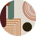 几何抽象圆形图案设计