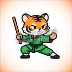 卡通小老虎练功武术