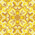 金色对称花纹几何图案