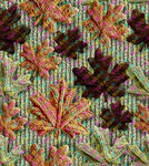 多彩秋叶图案织物纹理