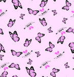 粉色蝴蝶浪漫花纹图案