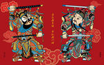 门神年画传统门神