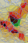 彩色玻璃风格抽象图案