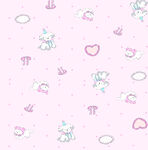 数码印花梦幻粉色卡通 