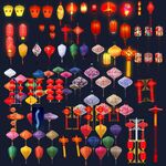 节日亮化素材 发光灯笼