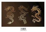 金色龙纹图案设计素材