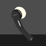 黑色洁面刷矢量插画图案