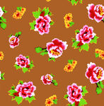 花卉图案背景色彩鲜艳