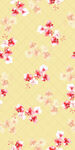 淡黄底粉色花朵图案背景