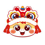 可爱卡通舞狮马头形象