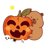 小熊依偎南瓜欢乐画面