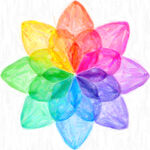 多彩渐变花朵图案设计