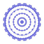 蓝色圆形花纹图案设计