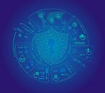 科技感网络安全密码主题图案