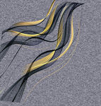 飘逸黑黄丝带纹理图案