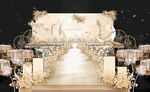 奢华金色系婚礼现场布置