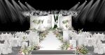 浪漫白色系婚礼现场布置