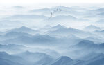 水墨山
