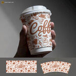 手持咖啡杯图案设计模板