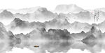 水墨山