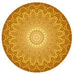 金色圆形精美花纹图案