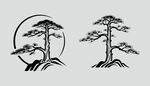 中式松树图案设计元素