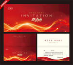 红色商务邀请函设计模板