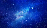 蓝色璀璨星空背景图