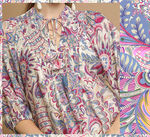 多彩花卉几何图案纹理