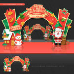 圣诞门头拱门
