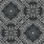 黑白几何花纹图案矢量图