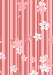 粉色条纹底花卉图案背景