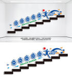 企业宣传楼梯墙