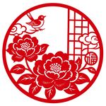 花鸟牡丹中式风