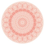 圆形粉色古典花纹
