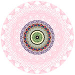 粉色曼陀罗花纹装饰图案