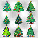 卡通圣诞树免抠图集