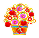 福篮贺岁 吉祥果饰添年味