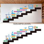 科学科普文化楼道墙