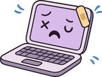 生病的笔记本电脑