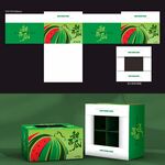 绿色西瓜主题包装西瓜包装盒设计