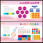 浅红色展板模版