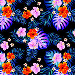 热带花卉图案背景