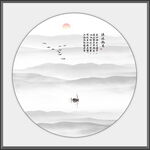 意境水墨山水画