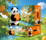 熊猫主题春见耙耙柑包装设计