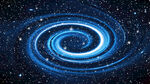 蓝色旋涡星空太空