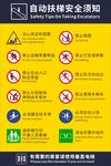 自动扶梯安全须知海报