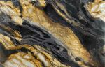 金色纹理岩石特写