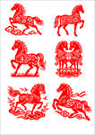 马年剪纸