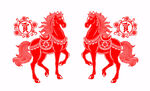 马年剪纸图案